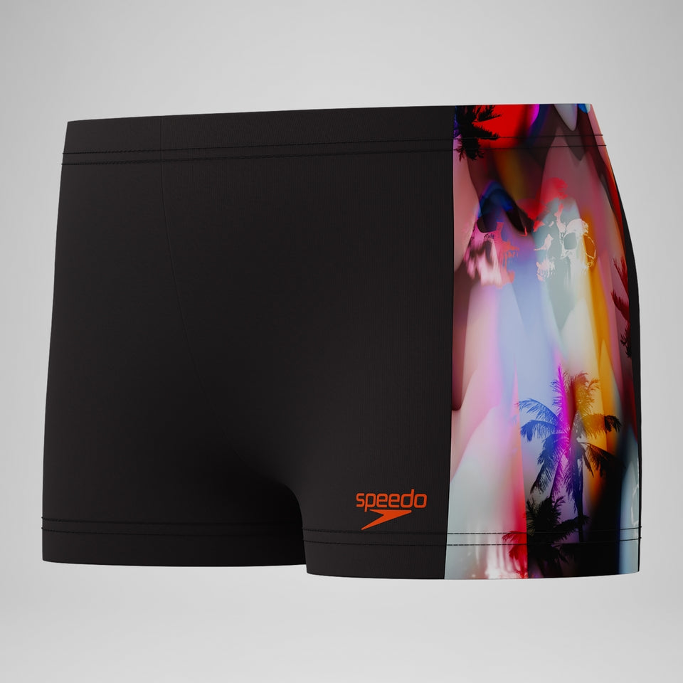 Boys' Digital Panel Aquashort Black | Speedo