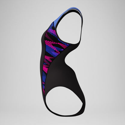 Placement Laneback Swimsuit Black/Blue | Speedo