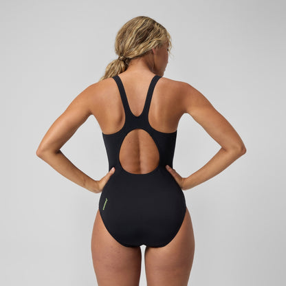 Placement Muscleback Swimsuit Black/Yellow | Speedo