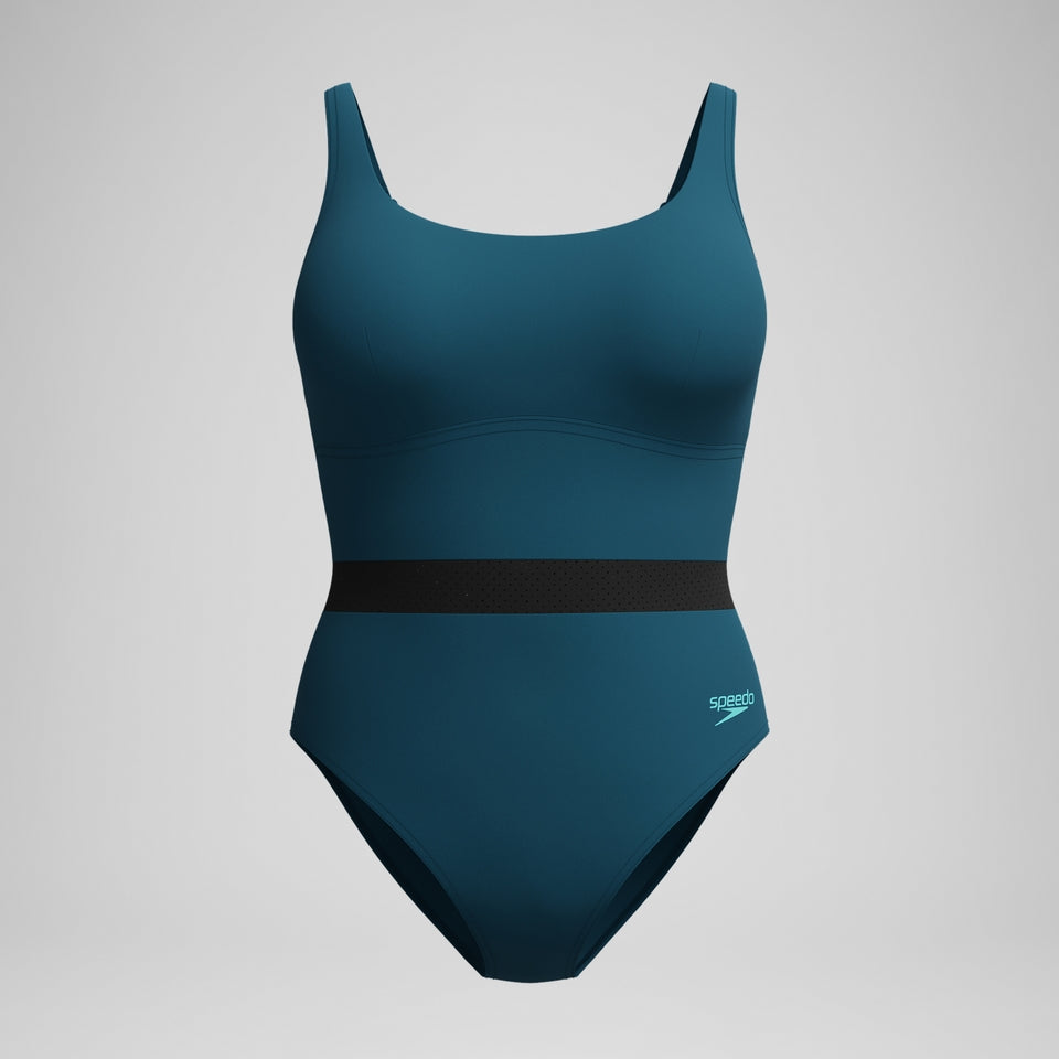 Shaping LuniaGlow Swimsuit DarkTeal/Black | Speedo