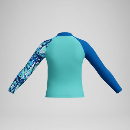 Boys' Printed Long Sleeve Rash Top Blue | Speedo