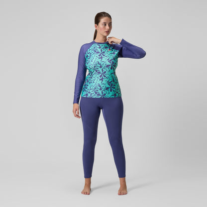 Printed Long Sleeve Rash Top Blue/Green | Speedo