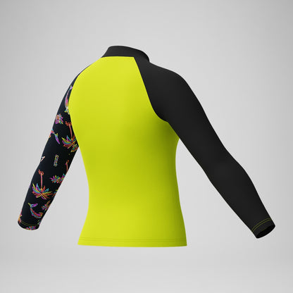 Boys' Printed Long Sleeve Rash Top Yellow | Speedo