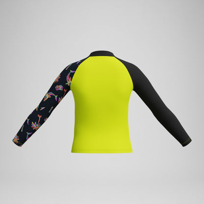 Boys' Printed Long Sleeve Rash Top Yellow | Speedo