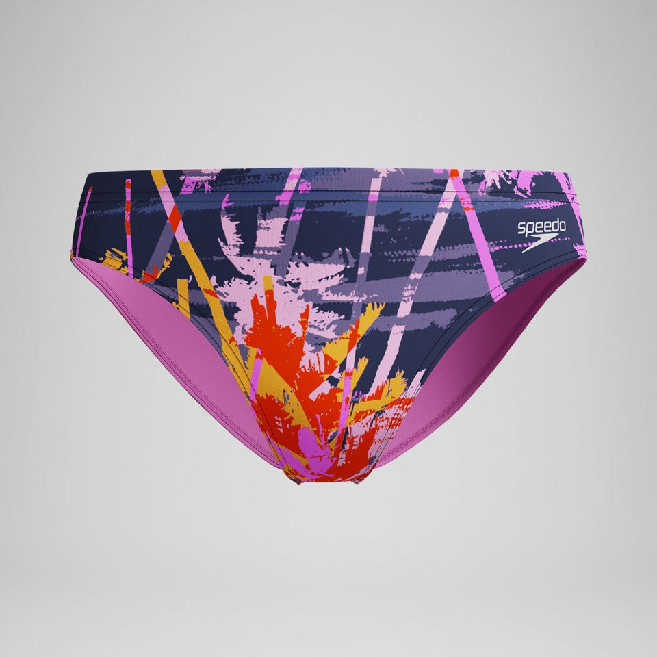 Boys' Club Training 6.5cm Printed Brief Black/Pink | Speedo