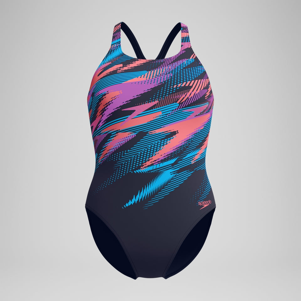 Digital Printed Medalist Swimsuit Blue/Pink | Speedo
