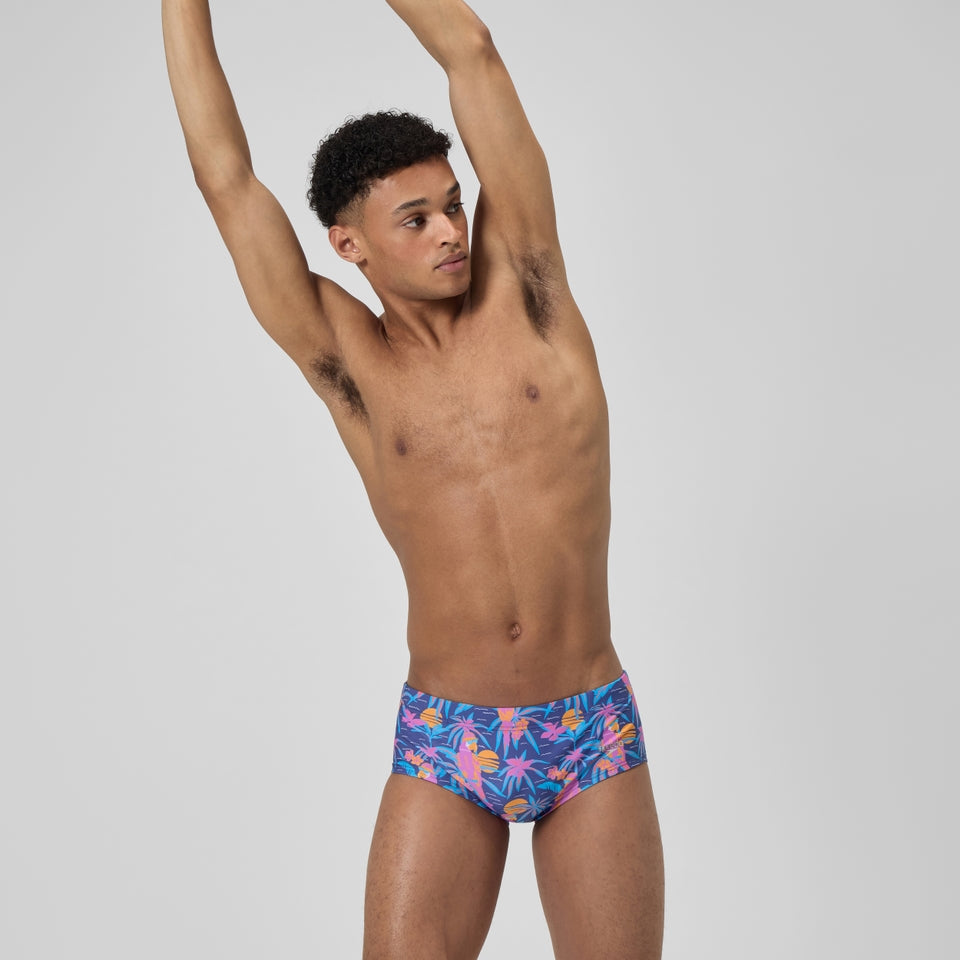 Club Training 13.5cm Printed Brief Navy/Pink | Speedo