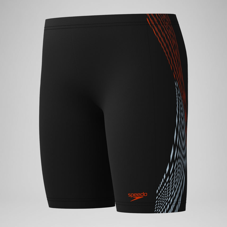 Boys' Plastisol Placement Jammer Black/Red | Speedo