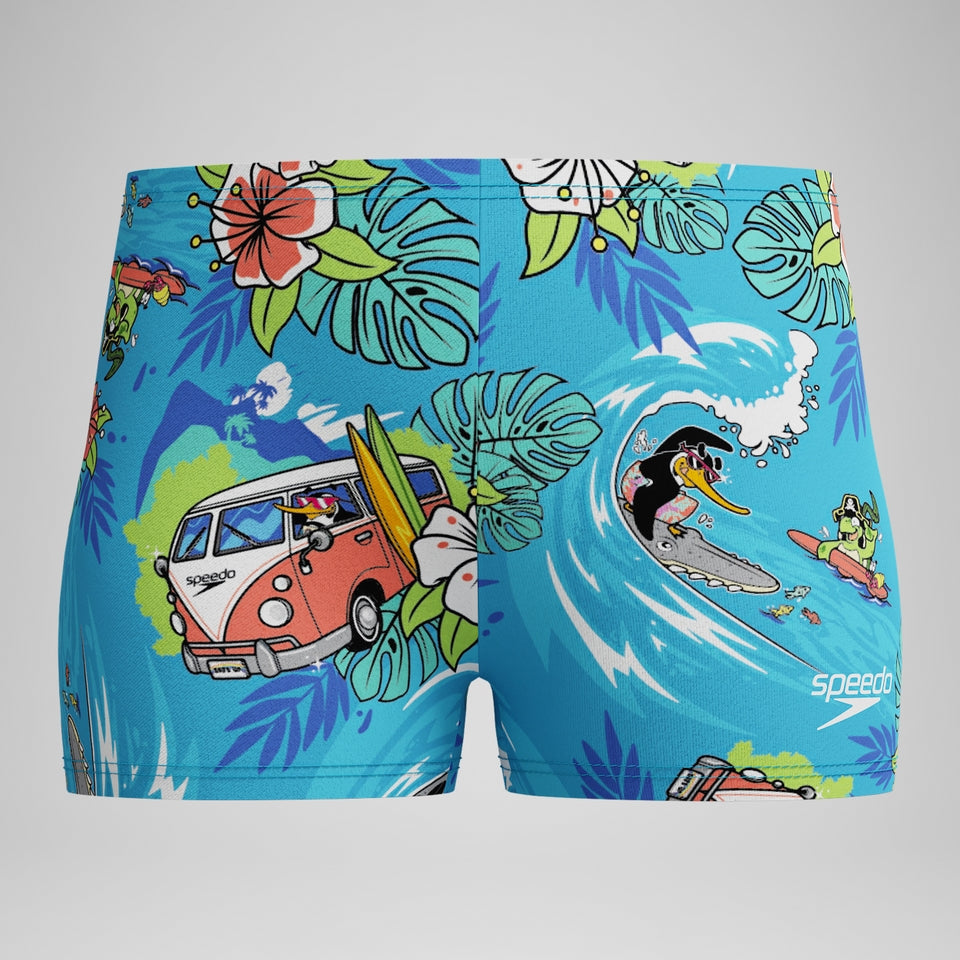 Boys' Learn to Swim Printed Aquashort Blue | Speedo