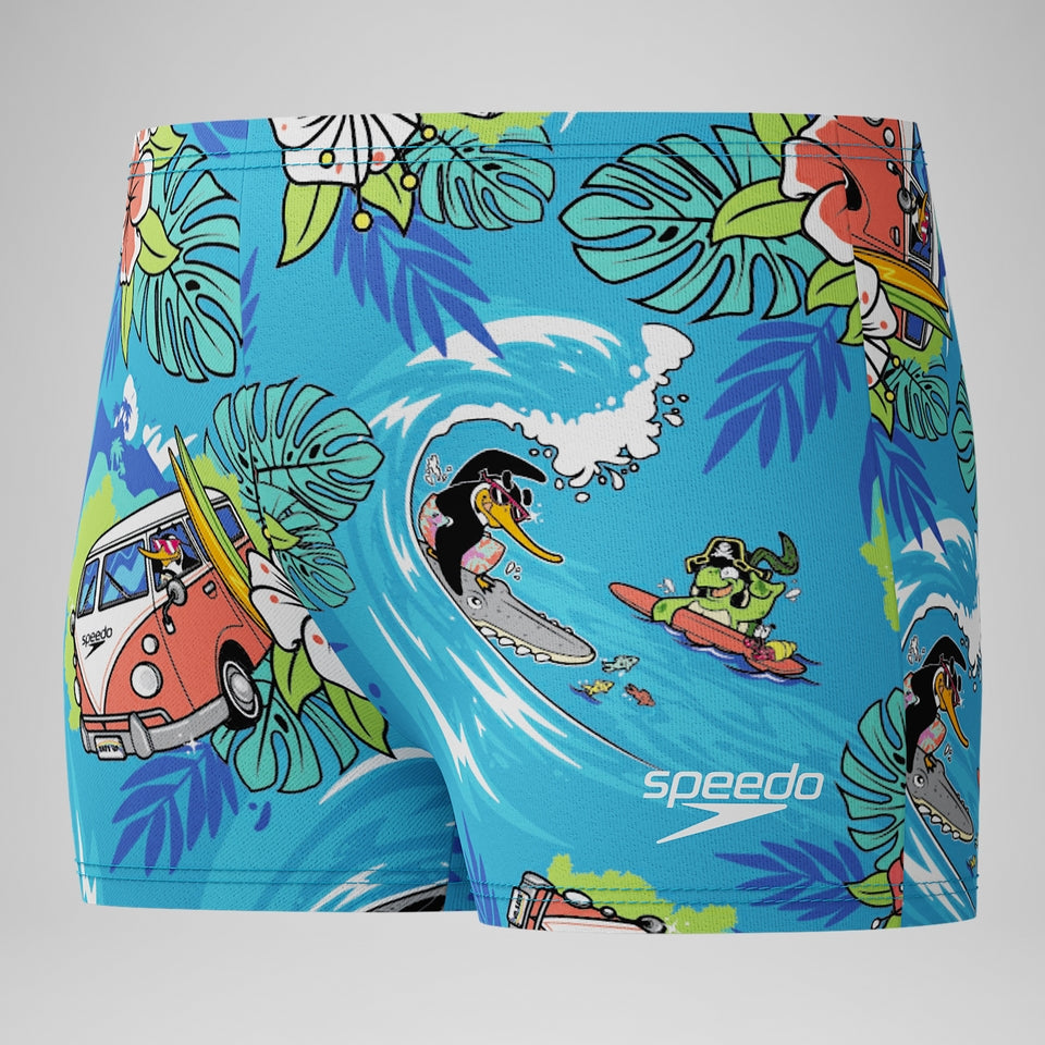 Boys' Learn to Swim Printed Aquashort Blue | Speedo