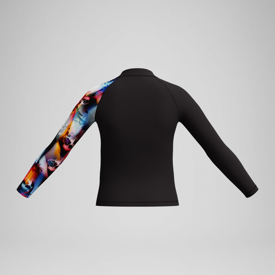 Boys' Digital Long Sleeve Rash Top Black | Speedo