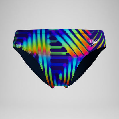 Club Training 8cm Printed Brief Navy/Green | Speedo