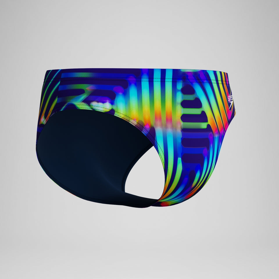 Club Training 8cm Printed Brief Navy/Green | Speedo