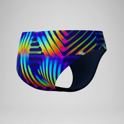 Club Training 8cm Printed Brief Navy/Green | Speedo