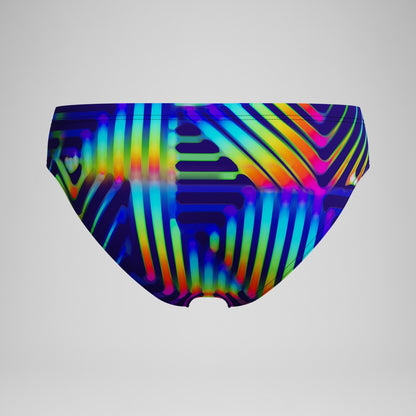 Club Training 8cm Printed Brief Navy/Green | Speedo