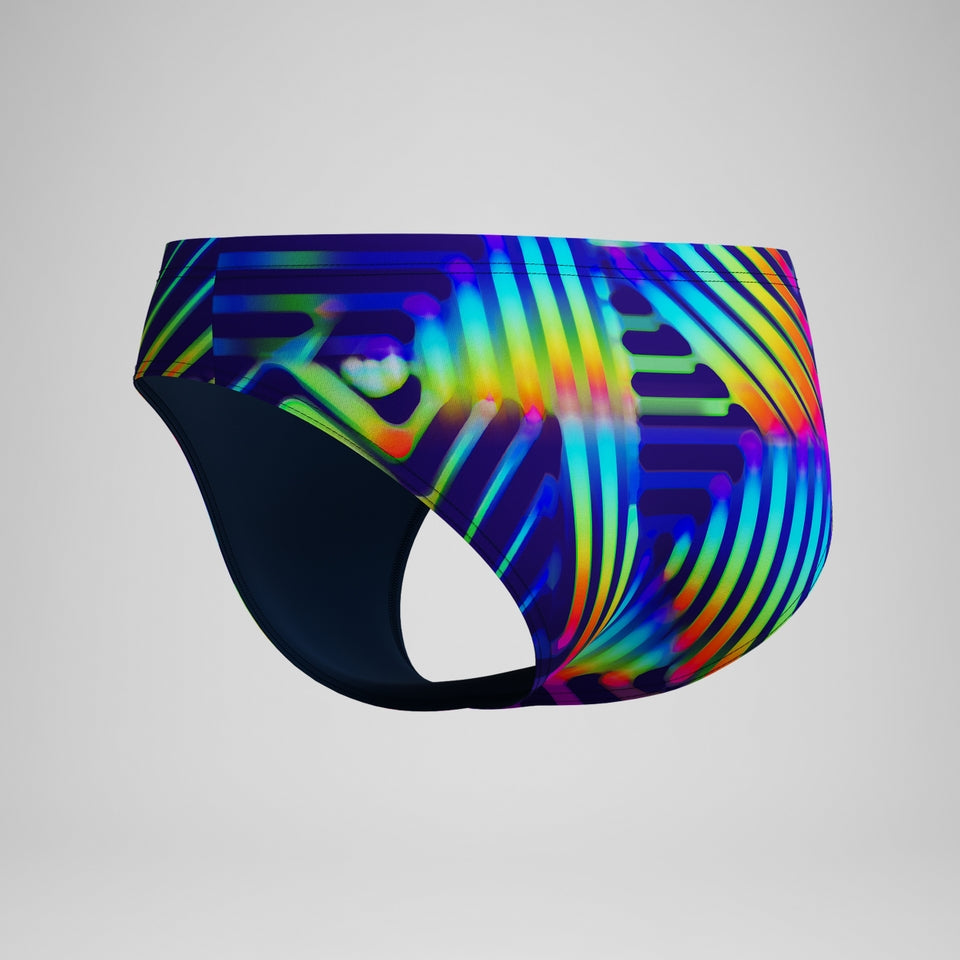 Club Training 8cm Printed Brief Navy/Green | Speedo