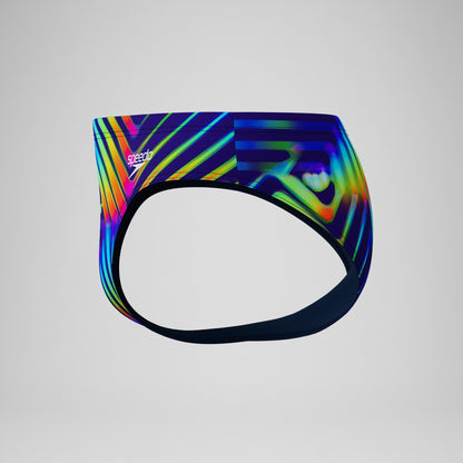Club Training 8cm Printed Brief Navy/Green | Speedo