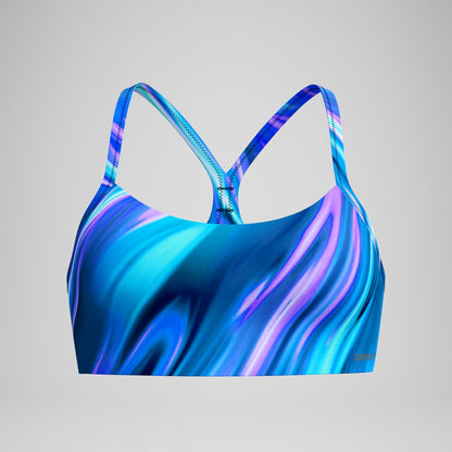Printed Bikini Top Blue/Teal | Speedo