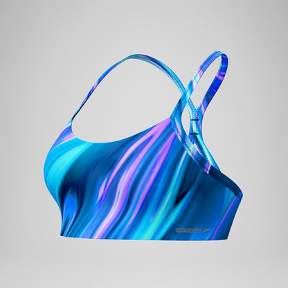 Printed Bikini Top Blue/Teal | Speedo