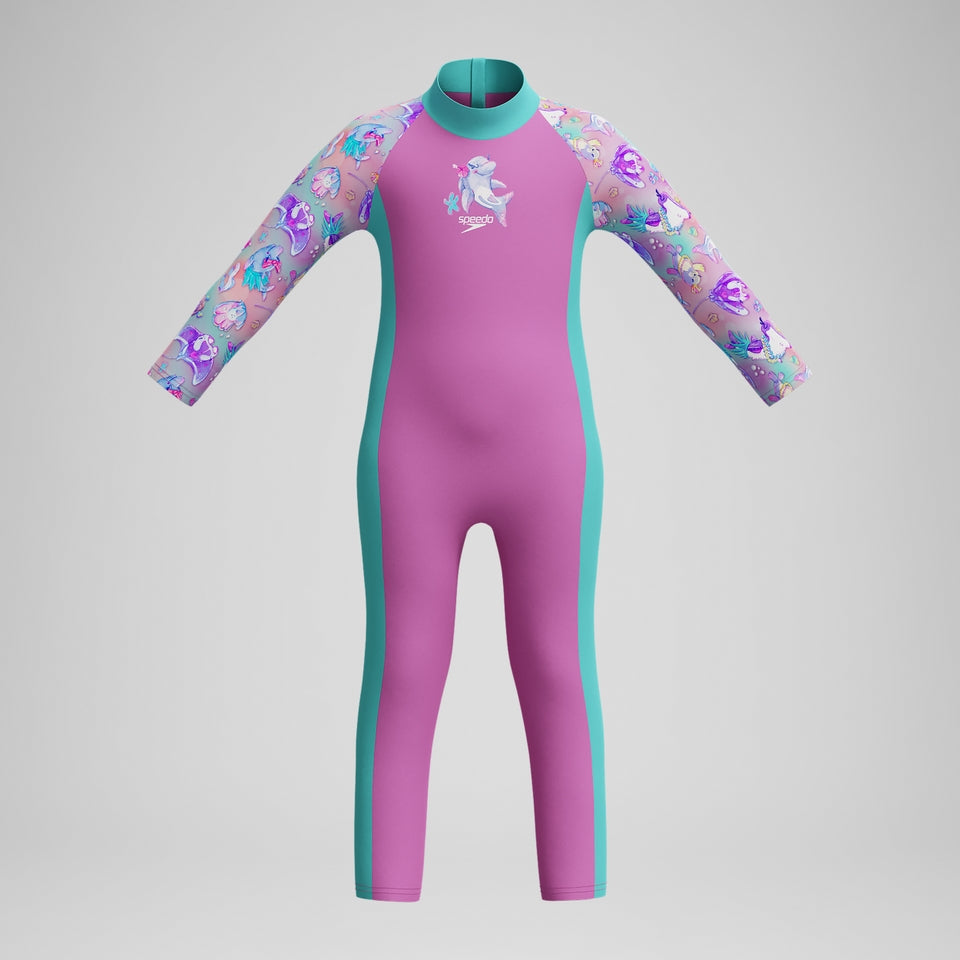 Infant Girls' Learn to Swim All-in-one Sun Suit Pink | Speedo