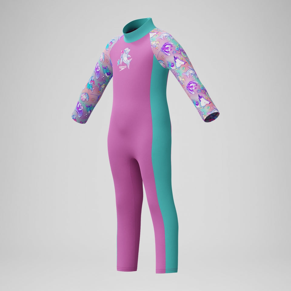 Infant Girls' Learn to Swim All-in-one Sun Suit Pink | Speedo