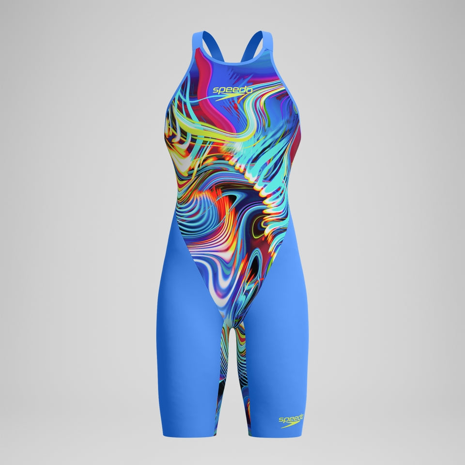 Fastskin LZR Pure Valor 2.0 Openback Kneeskin Blue/Pink | Speedo