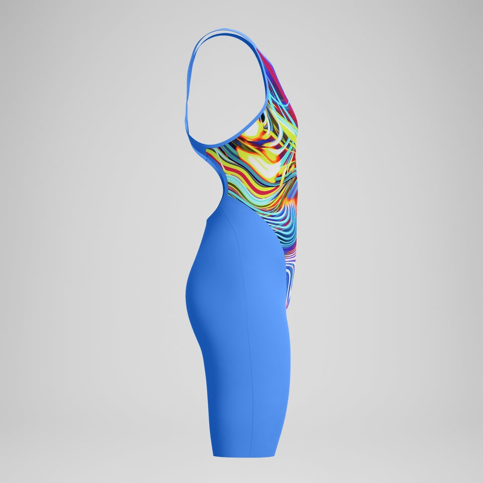 Fastskin LZR Pure Valor 2.0 Openback Kneeskin Blue/Pink | Speedo
