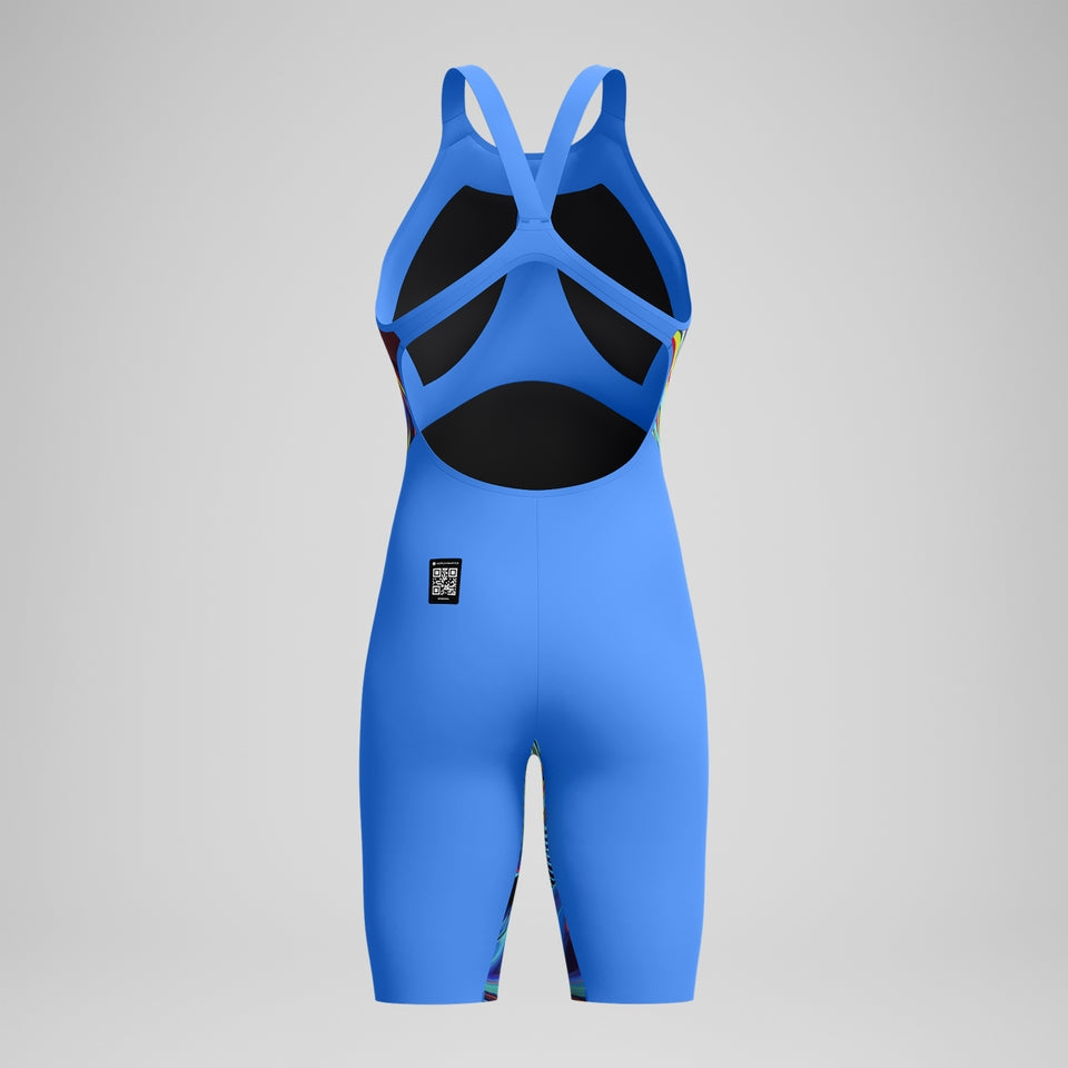 Fastskin LZR Pure Valor 2.0 Openback Kneeskin Blue/Pink | Speedo