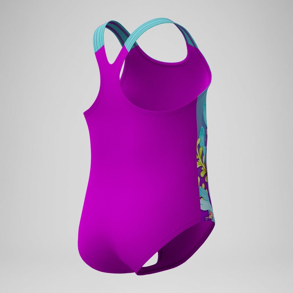 Girls' Digital Printed Swimsuit Purple/Turquoise | Speedo