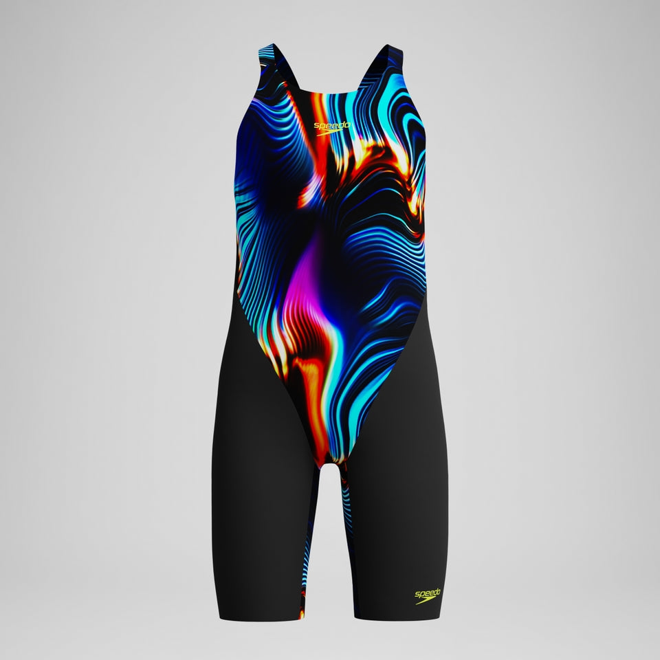 Girls' Fastskin Endurance+ Max Openback Kneeskin Black/Blue | Speedo