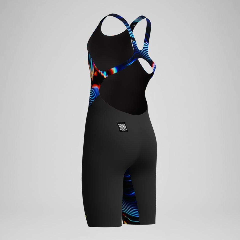 Girls' Fastskin Endurance+ Max Openback Kneeskin Black/Blue | Speedo