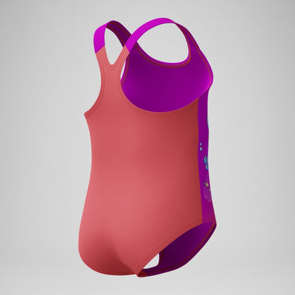 Girls' Digital Printed Swimsuit Pink/Coral | Speedo