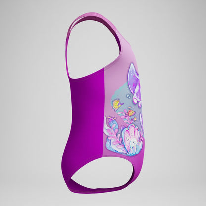 Girls' Digital Printed Swimsuit Pink | Speedo