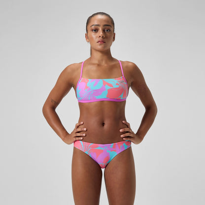 Club Training Printed Bikini Bottom Pink/Green | Speedo