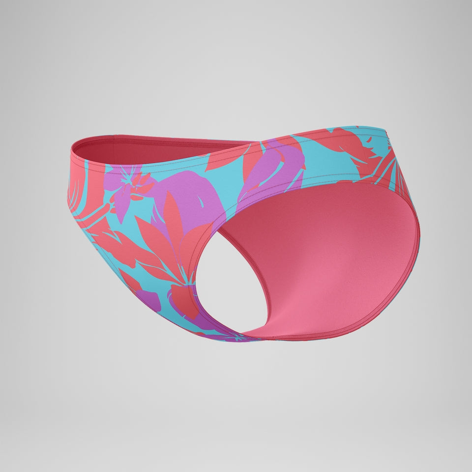 Club Training Printed Bikini Bottom Pink/Green | Speedo