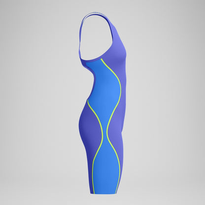 Fastskin LZR Pure Intent 2.0 Openback Kneeskin Blue/Yellow | Speedo