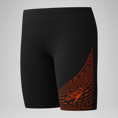 Boys' Medley Logo Jammer Black/Red | Speedo