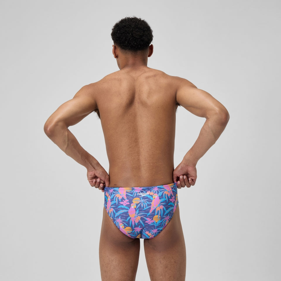 Club Training 8cm Printed Brief Navy/Pink | Speedo