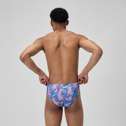 Club Training 8cm Printed Brief Navy/Pink | Speedo