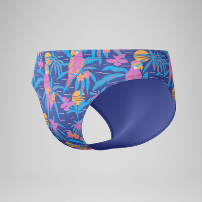 Club Training 8cm Printed Brief Navy/Pink | Speedo