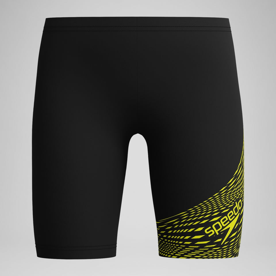 Boys' Medley Logo Jammer Black/Yellow | Speedo