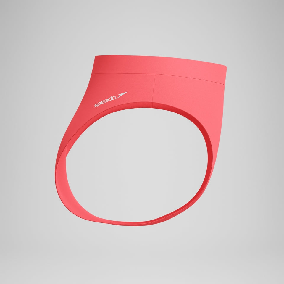 FLU3NTE Solid Hi Waist Bikini Bottom Coral | Speedo