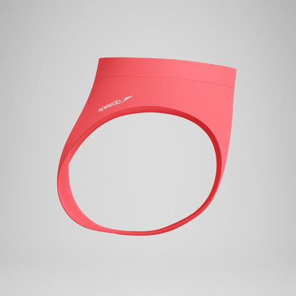 FLU3NTE Solid Hi Waist Bikini Bottom Coral | Speedo