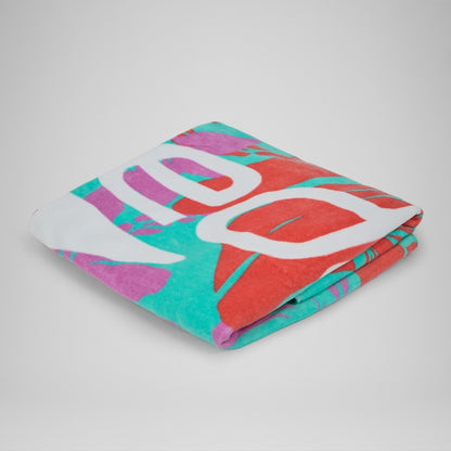Printed Beach Towel Turquoise/Pink | Speedo