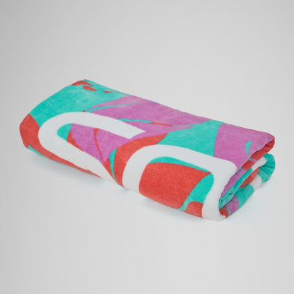 Printed Beach Towel Turquoise/Pink | Speedo