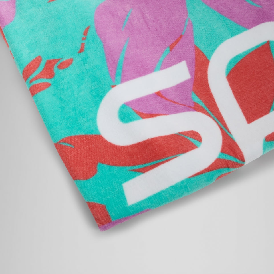 Printed Beach Towel Turquoise/Pink | Speedo