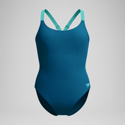 Shaping Crossback Swimsuit DarkTeal/Green | Speedo