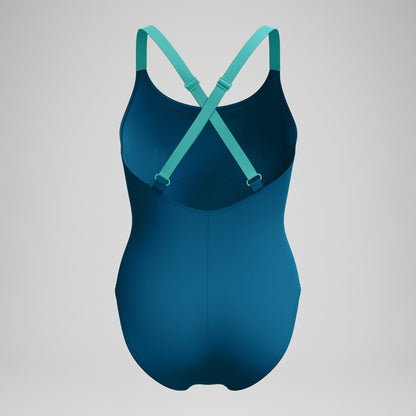 Shaping Crossback Swimsuit DarkTeal/Green | Speedo