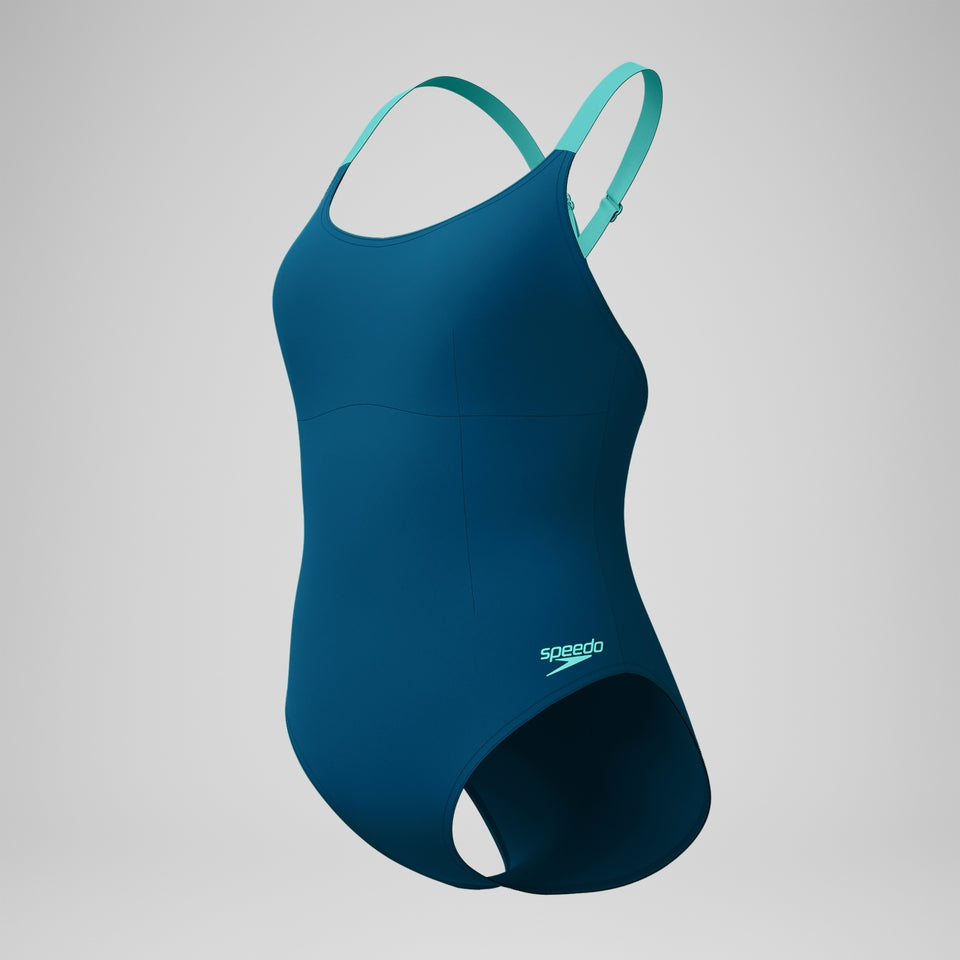Shaping Crossback Swimsuit DarkTeal/Green | Speedo