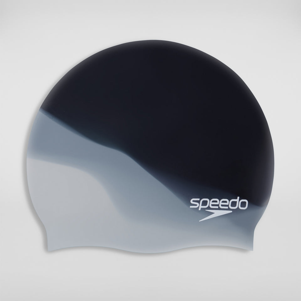 Adult Multi Colour Silicone Swim Cap Black/Grey | Speedo